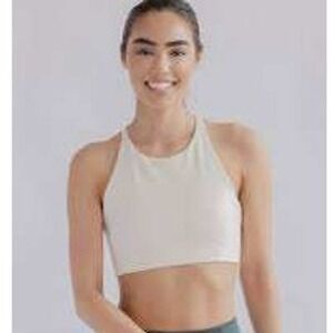 Girlfriend Collective Topanga Bra‎ Tank Beige Nude Sz S Crossback Activewear Top
